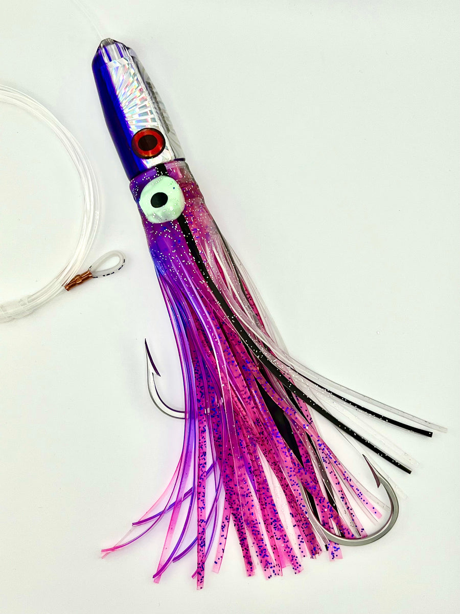 HP 9" Bullet Jet Trolling Lure Purple Back/Clear Hanapaa