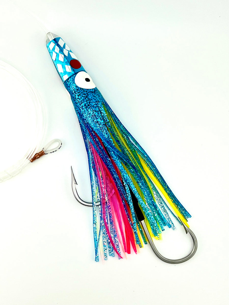 HP 7" Bullet Trolling Lure Ice Blue/Cracked Mirror Hanapaa