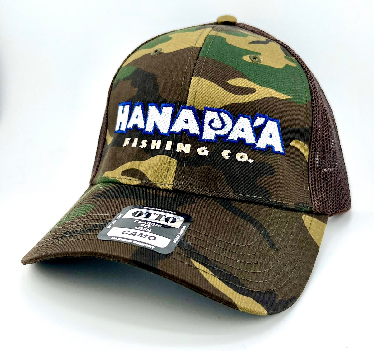 Hana Pa'a Trucker Cap Camo Brown Back – Hanapaa