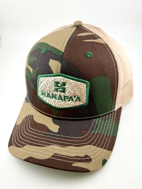 Hana Pa'a Fish Leather Caps