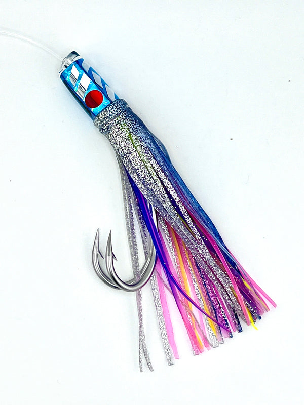 HP 5" Cut Face Aku Lure- Ice Blue Cracked Mirror