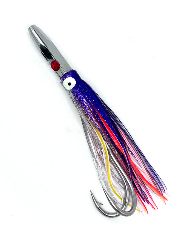 HP Chrome Pointed Hex Lure with Ruby Eyes