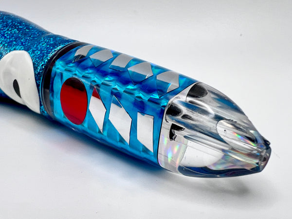 HP 7" 2-Jet Bullet Trolling Lure- Ice Blue/Cracked Mirror