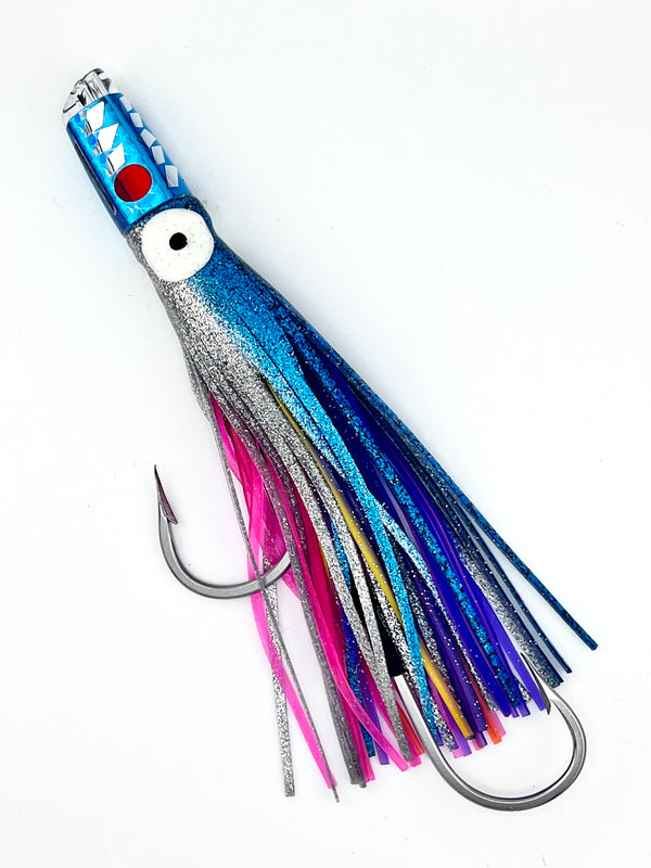 HP 7" 2-Jet Cut-Face Trolling Lure- Ice Blue/Cracked Mirror