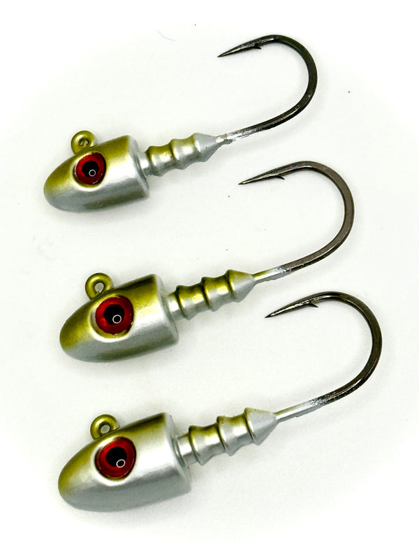 Bullet Eye Jig Head Olive/Silver