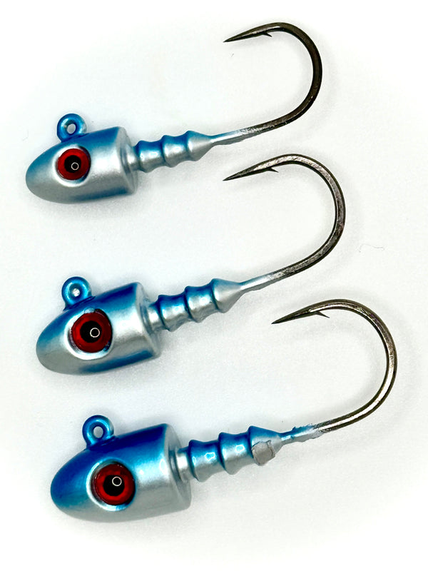 Bullet Eye Jig Head Blue/Silver